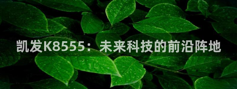 sbobet利记下载链接是多少：凯发K8555：未来科技的前沿阵地