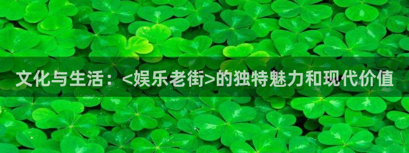 sbobet利记.com：文化与生活：<娱乐老街>的独特魅力和现代价值